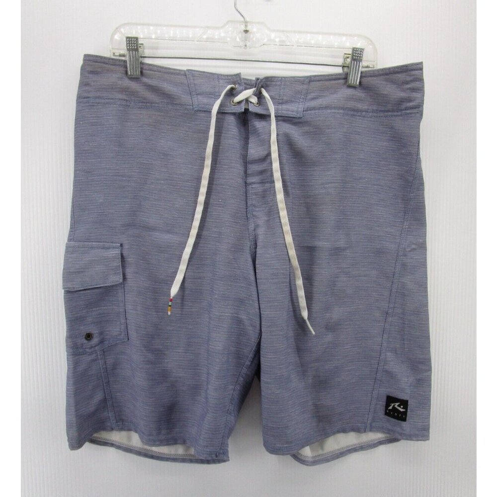Rusty Swim Trunks 34 Cargo Board Shorts Bathing Suit Surf Lace Up Logo